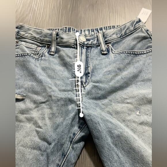 Gap Kids 90s Loose Light Wash Mid Rise Bermuda Distressed Shorts Size 16‎ NWT - Picture 7 of 8